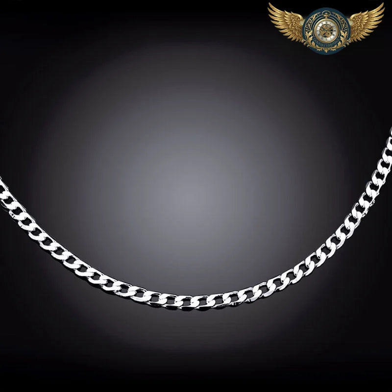 L'Audace Argent - Chaîne Gourmette Sautoir 4mm 925 Poli - Vue 3 - Gousset-heritage