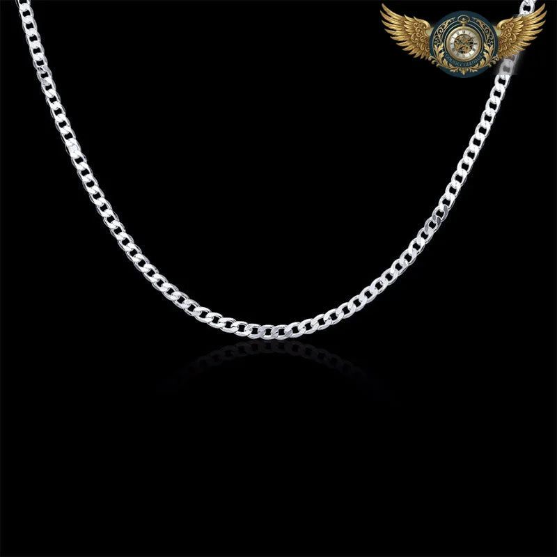 L'Audace Argent - Chaîne Gourmette Sautoir 4mm 925 Poli - Vue 4 - Gousset-heritage