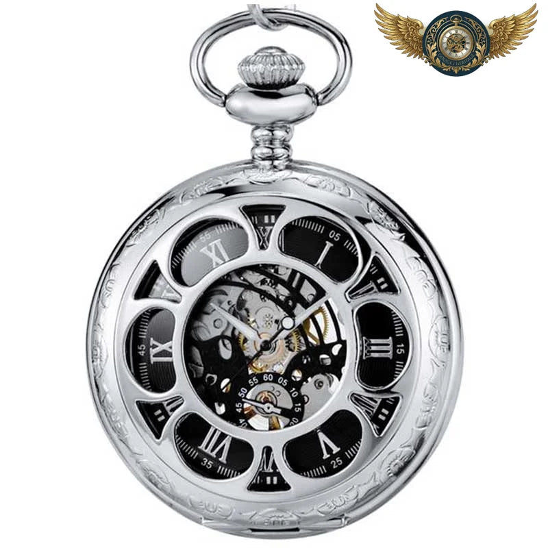 L'Audace Baroque - Montre Gousset Squelette Mécanique Demi-Chasseur - Argent - Gousset-heritage