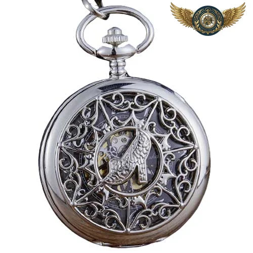 L'Audacieuse - Montre Gousset Mécanique Chasseur Escarpin - Argent - Gousset-heritage