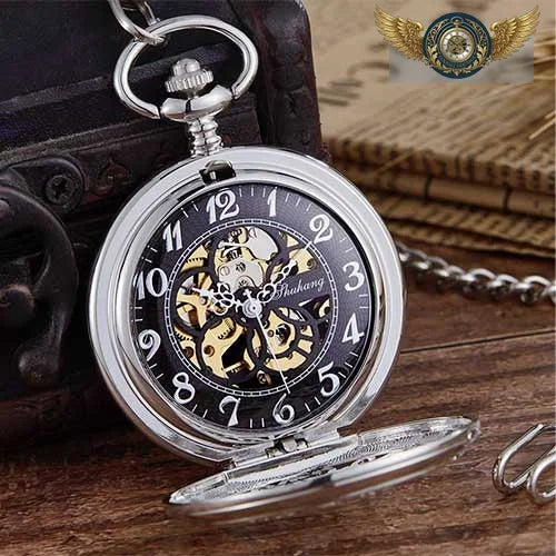 L'Audacieuse - Montre Gousset Mécanique Chasseur Escarpin - Vue 7 - Gousset-heritage