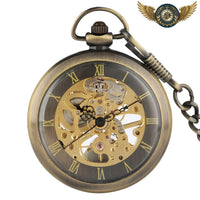 L'Automate Bronze Antique - Montre Gousset Squelette Mécanique - Gousset-heritage