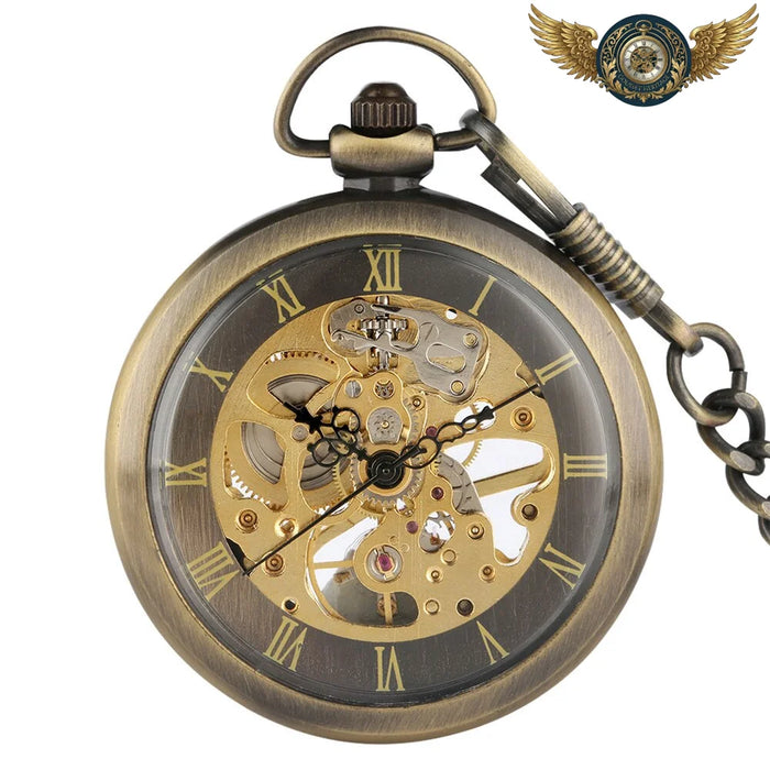 L'Automate Bronze Antique - Montre Gousset Squelette Mécanique - Bronze - Gousset-heritage