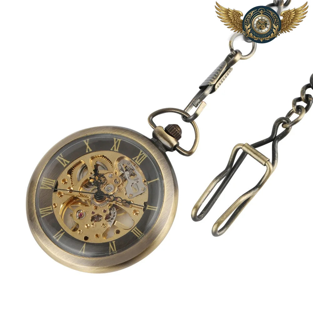 L'Automate Bronze Antique - Montre Gousset Squelette Mécanique - Vue 2 - Gousset-heritage