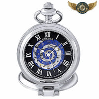 L'Automate Cobalt - Montre Gousset Squelette Automatique Acier - Gousset-heritage