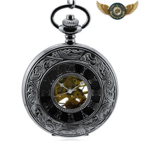 L'Automate Noir - Montre Gousset Mécanique Squelette Demi-Chasseur - Gousset-heritage