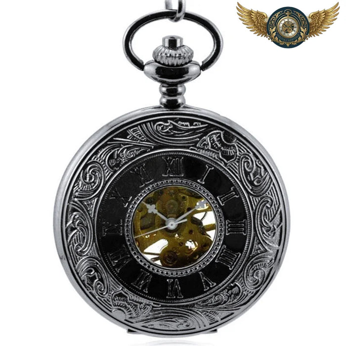 L'Automate Noir - Montre Gousset Mécanique Squelette Demi-Chasseur - Vue 1 - Gousset-heritage