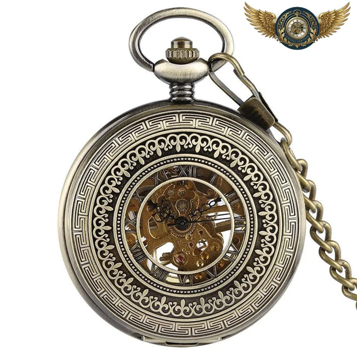 L'Automate Victorien - Montre Gousset Squelette Automatique Bronze - Vue 1 - Gousset-heritage