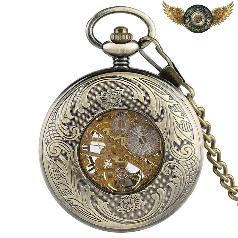 L'Automate Victorien - Montre Gousset Squelette Automatique Bronze - Vue 3 - Gousset-heritage