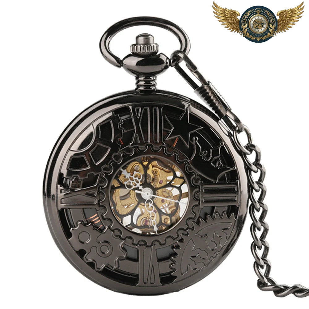L'Automatiste – Montre Gousset Demi-Chasseur Squelette Noir - Vue 7 - Gousset-heritage