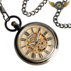 L'Automaton Bronze Antique - Montre Gousset Squelette Automatique - Vue 2 - Gousset-heritage