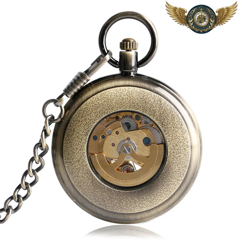 L'Automaton Bronze Antique - Montre Gousset Squelette Automatique - Vue 5 - Gousset-heritage