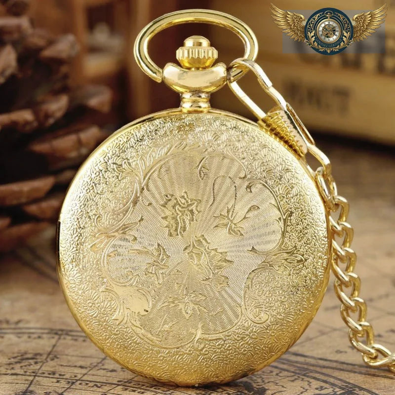 L'Autoritaire - Montre de Poche Demi-Savonnette Noire Gravée - Vue 8 - Gousset-heritage