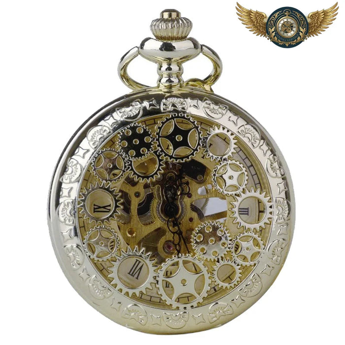 L'Aviateur - Montre Gousset Mécanique Squelette Or Demi-Chasseur - Vue 1 - Gousset-heritage