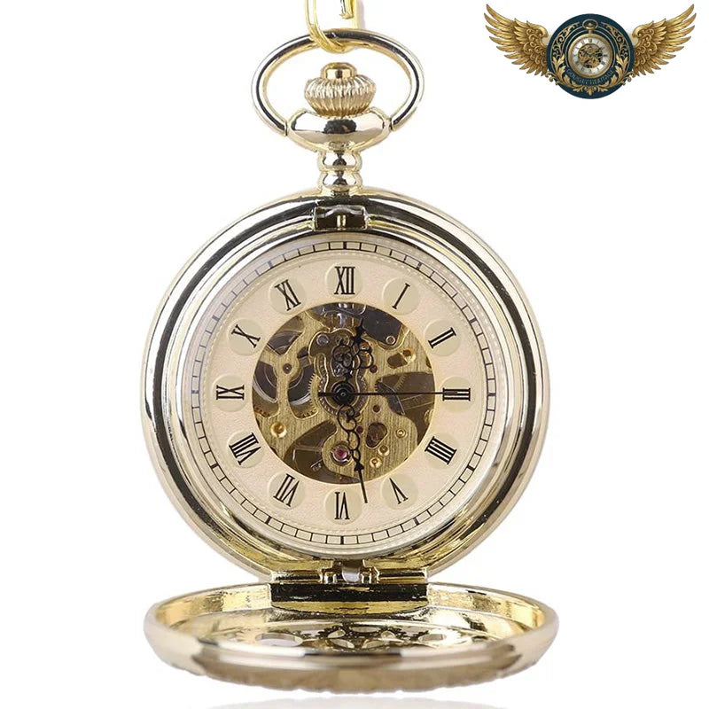 L'Aviateur - Montre Gousset Mécanique Squelette Or Demi-Chasseur - Vue 2 - Gousset-heritage