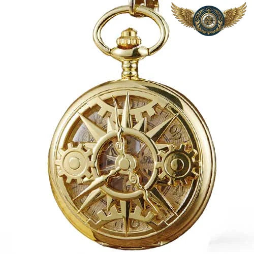 L'Aviateur - Montre Gousset Mécanique Squelette Steampunk - Vue 2 - Gousset-heritage