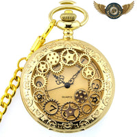 L'Aviateur - Montre à Gousset Chasseur Steampunk Quartz 45mm - Gousset-heritage