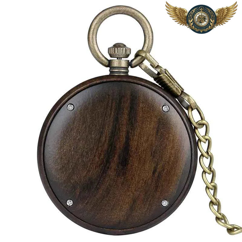 L'Ébène - Montre Gousset Bois Artisanale | Mouvement Quartz