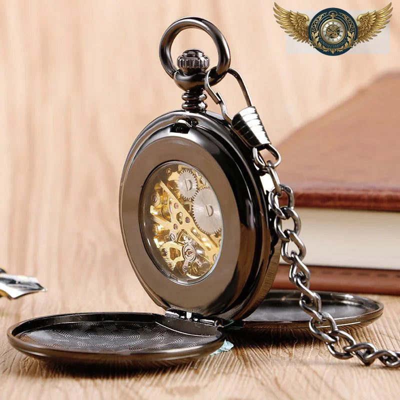 L'Ébène - Montre Gousset Mécanique Squelette Double Clapet - Vue 5 - Gousset-heritage