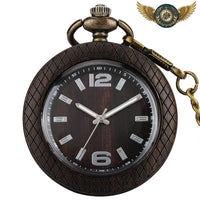 L'Ébène - Montre Gousset Quartz Bois & Bronze Patiné Contemporain - modèle Ebène - Gousset-heritage