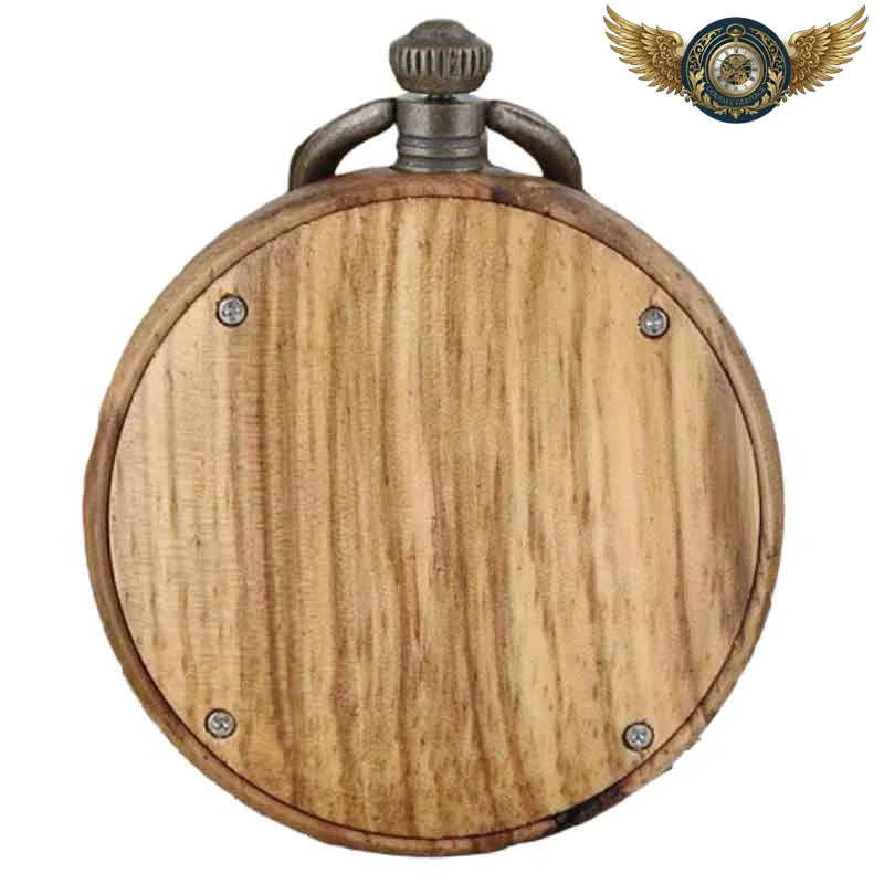 L'Ébéniste - Montre Gousset Bois Clair & Cernes d'Arbre Uniques - Vue 2 - Gousset-heritage