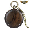 L'Ébéniste - Montre Gousset Rétro en Bois et Bronze Quartz - Vue 2 - Gousset-heritage