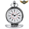 L'Éclat Miroir - Montre Gousset Chasseur Acier Poli Quartz 45mm - Vue 1 - Gousset-heritage