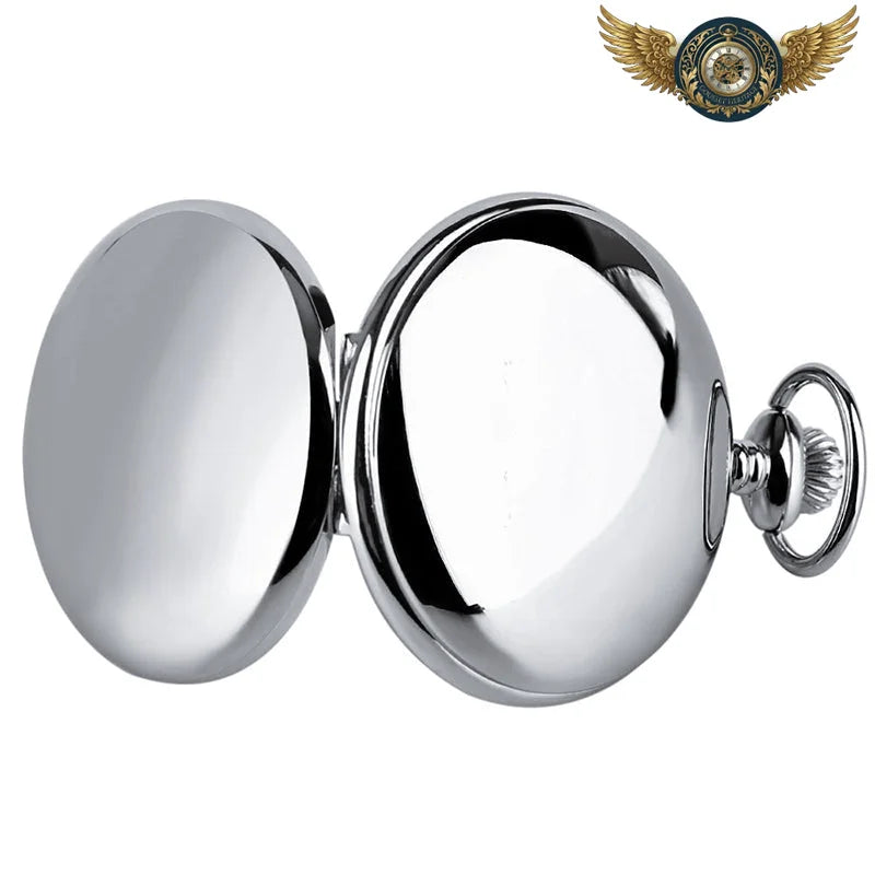 L'Éclat Miroir - Montre Gousset Chasseur Acier Poli Quartz 45mm - Vue 5 - Gousset-heritage