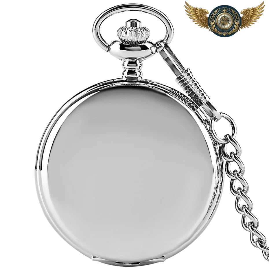 L'Éclat Miroir - Montre de Poche Quartz Chasseur & Triple Chaîne - Vue 5 - Gousset-heritage
