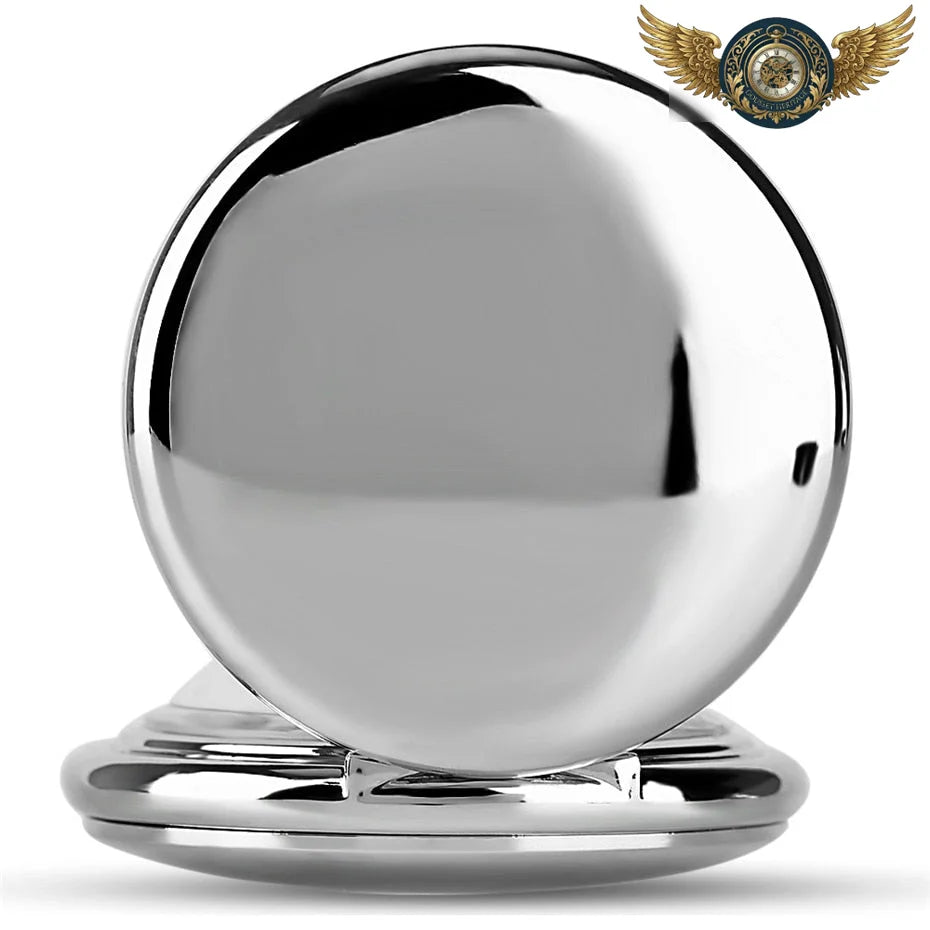 L'Éclat Miroir - Montre de Poche Quartz Chasseur & Triple Chaîne - Vue 8 - Gousset-heritage