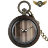L'Éclectique - Montre Gousset Bois Naturel & Bronze Patiné Quartz - Marron - Gousset-heritage