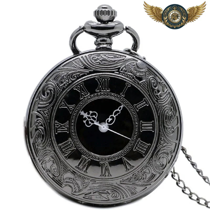 L'Éclipse - Gousset Demi-Chasseur Quartz Noir Néo-Victorien - Vue 3 - Gousset-heritage