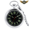 L'Éclipse - Montre Gousset Argent Quartz Cadran Noir Lumineux - Vue 1 - Gousset-heritage
