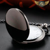 L'Éclipse - Montre Gousset Chasseur Noir Laqué | Mouvement Quartz - Vue 2 - Gousset-heritage