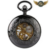 L'Éclipse - Montre Gousset Squelette Mécanique Noir Charbon - Vue 3 - Gousset-heritage
