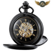 L'Éclipse - Montre de Poche Squelette Demi-Chasseur Noir Mat - Noir - Gousset-heritage