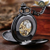 L'Éclipse - Montre de Poche Squelette Demi-Chasseur Noir Mat - Vue 6 - Gousset-heritage