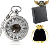 L'Éclipse – Montre Gousset Automatique Squelette Demi-Chasseur - Argent - Gousset-heritage