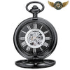 L'Éclosion - Montre Gousset Demi Chasseur Squelette Ajouré - Noire intégrale - Gousset-heritage