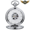 L'Éclosion - Montre Gousset Demi Chasseur Squelette Ajouré - Argent & Blanche - Gousset-heritage
