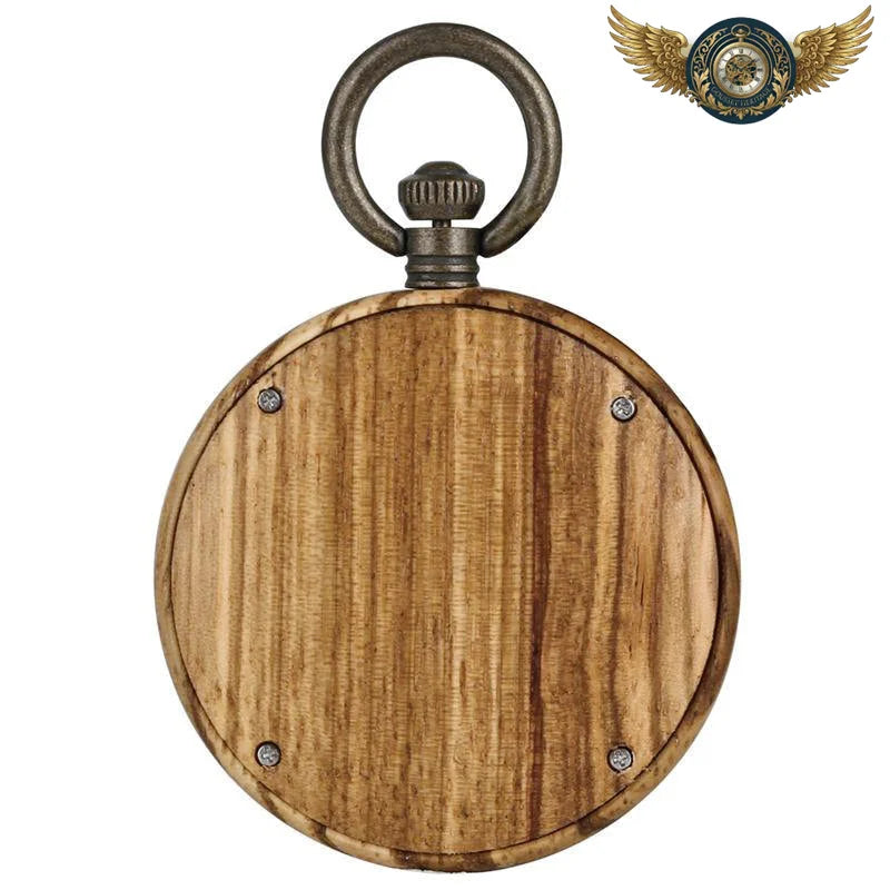 L'Éco-Chic - Montre Gousset Bois Zebrawood Quartz 48mm