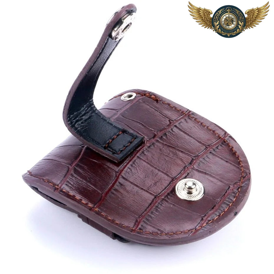 L'Écrin Croco Baroudeur | Chaîne Forçat & Bronze Patiné - Vue 4 - Gousset-heritage