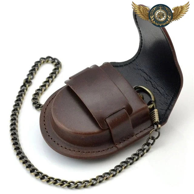 L'Écrin Héritage - Étui Simili-cuir pour Montre Gousset Marron - 5 - Gousset-heritage