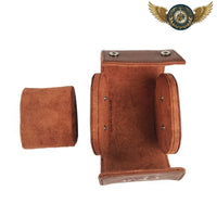 L'Écrin Nomade - Étui Rigide Anti-Choc pour Montre Voyage 55mm Noir - modèle Marron - Gousset-heritage