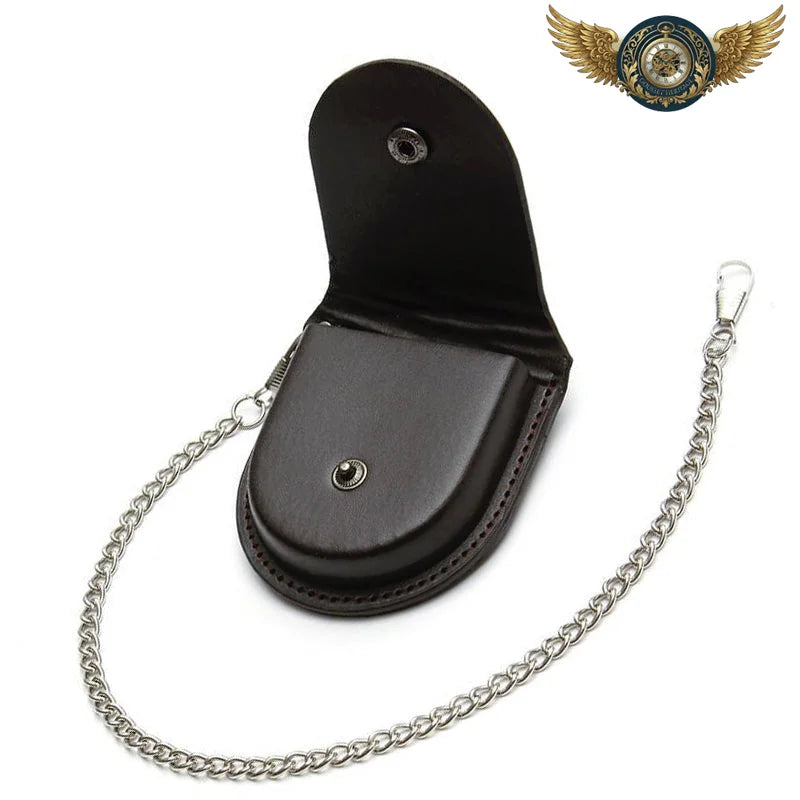 L'Écrin Nomade – Étui Ceinture Cuir Vachette Gousset Sécurisé - Marron - Gousset-heritage