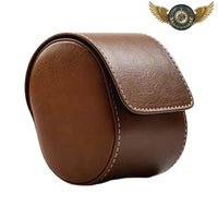L'Écrin Solo - Étui Cylindrique Cuir Vachette pour Montre Unique - modèle Marron - Gousset-heritage