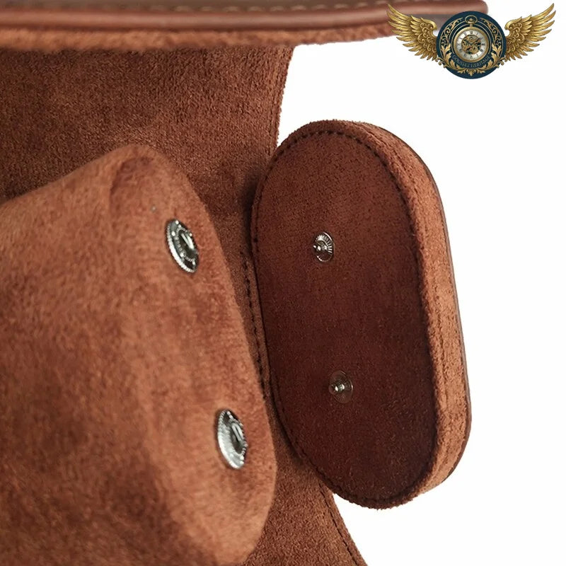 L'Écrin Solo - Étui Cylindrique Cuir Vachette pour Montre Unique - Vue 4 - Gousset-heritage