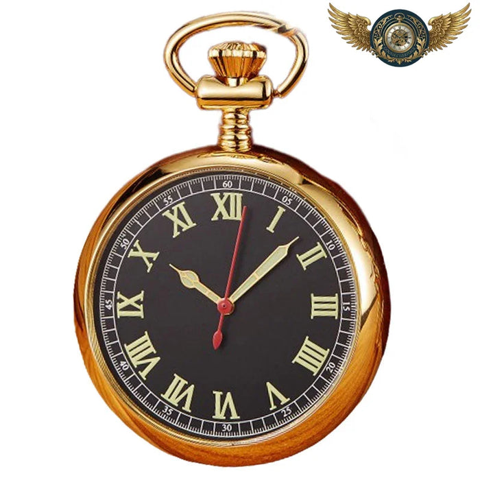 L'Écusson Royal - Montre Gousset Mécanique Or Gravée - Vue 1 - Gousset-heritage