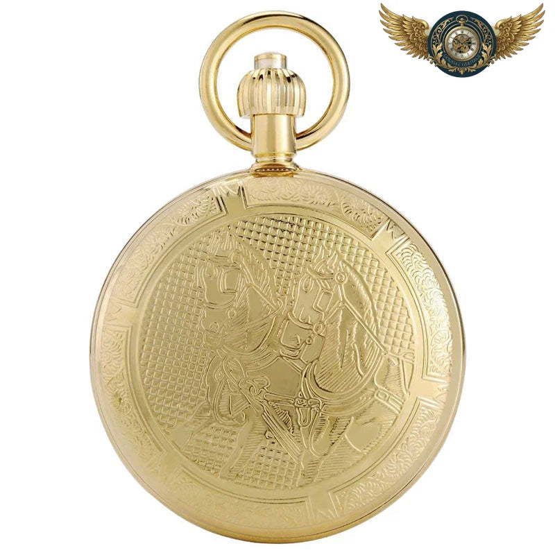 L'Écuyer Doré - Montre Gousset Full-Hunter Automatique Gravée - Vue 4 - Gousset-heritage