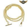 L'Édouardien - Chaîne Albert Drapé Long Maille Forçat - Or - Gousset-heritage